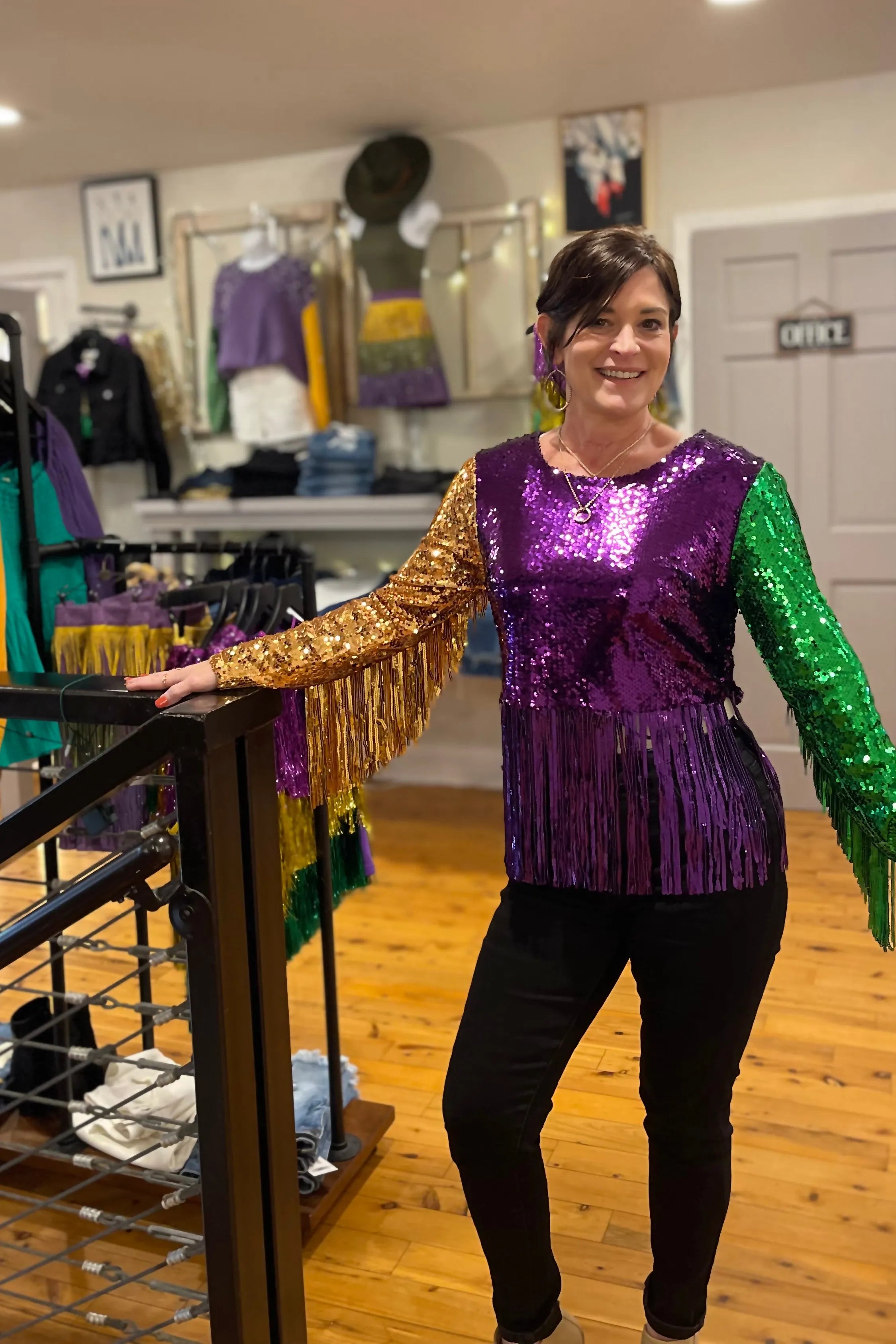 Mardi Gras Mambo Fringe Crop – Heart N' Soul Boutique