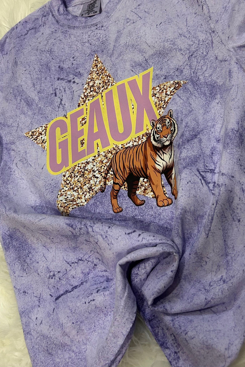 Geaux Star Faux Glitter Tee Collection