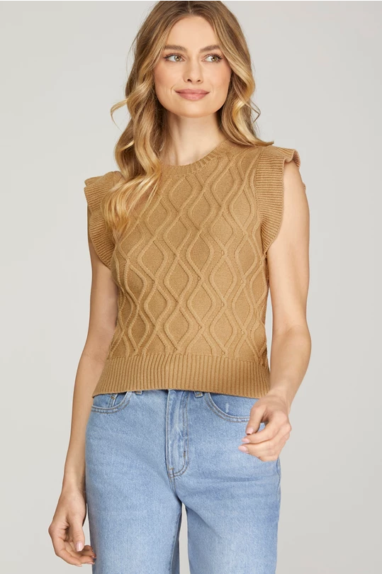 Tara Cable Knit Sweater Top