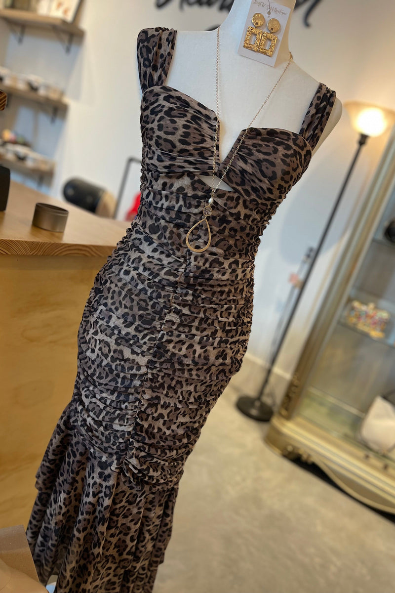 Sophie Leopard dress