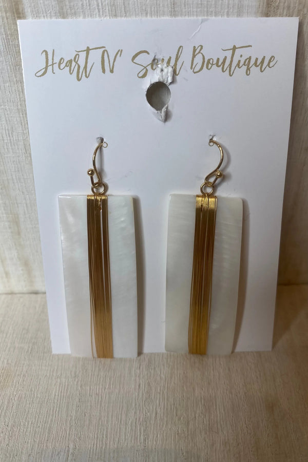 Rectangle Stone Earrings